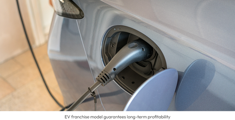 Electric vehicle charging at a charging station